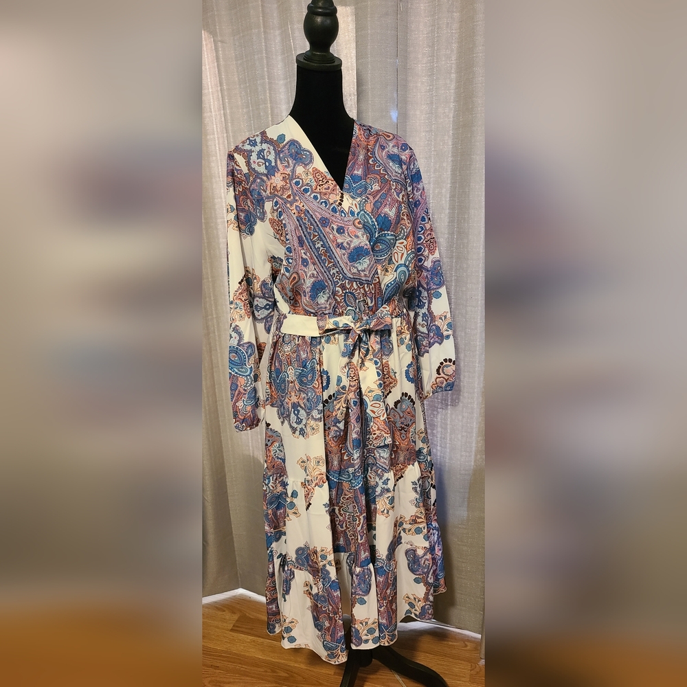 Paisley Below The Knee Dress